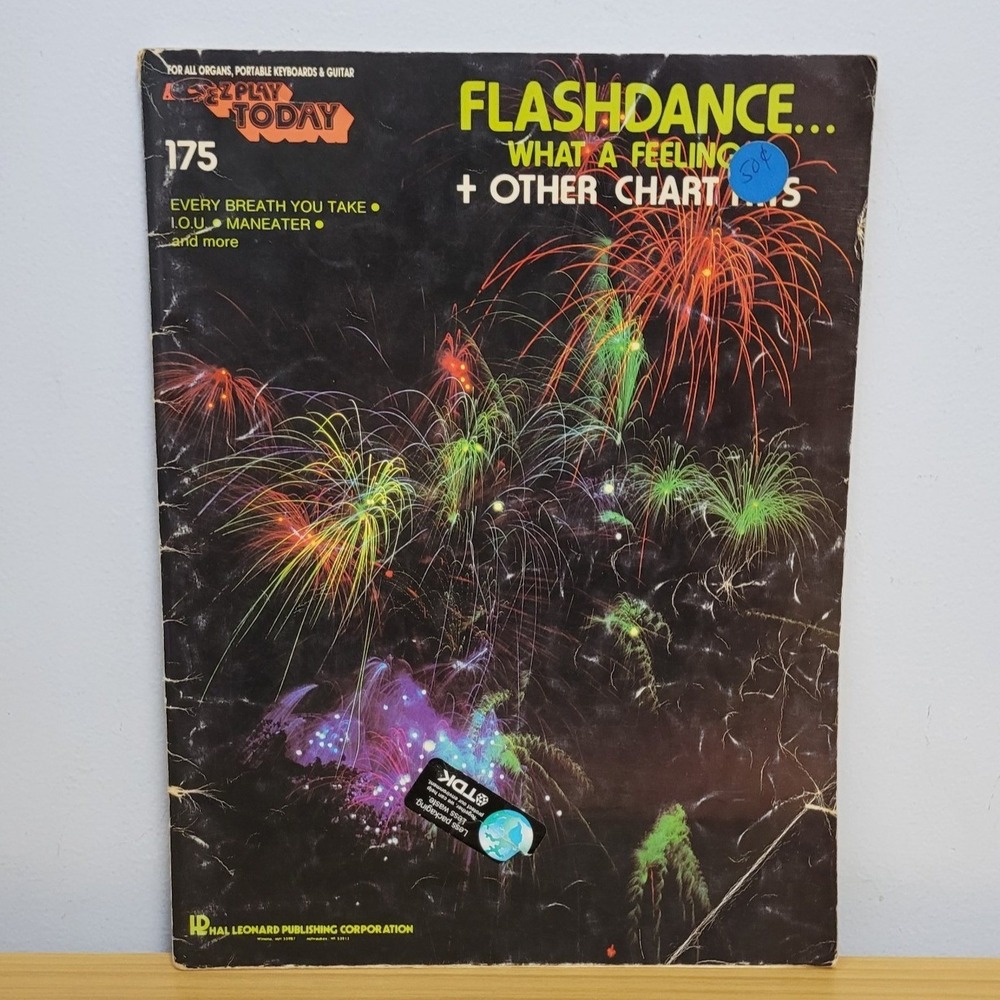 FLASHDANCE WHAT A FEELING + AND OTHER CHART HITS Music Book FOR ORGANS, PIANOS